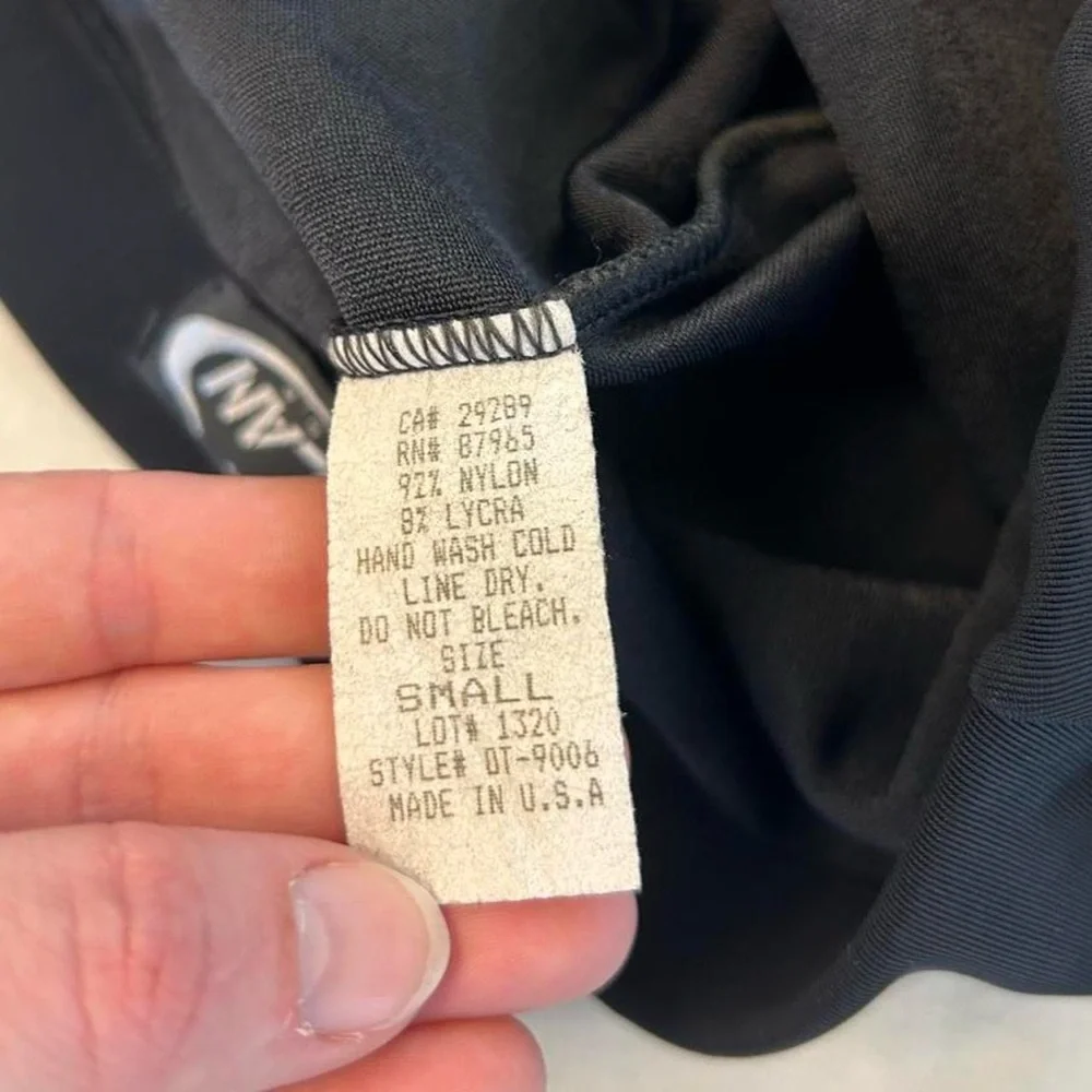 Vintage Y2K Preppy Black Cheer Style Mini Skirt w Button Detail by Elan - Picture 4 of 7